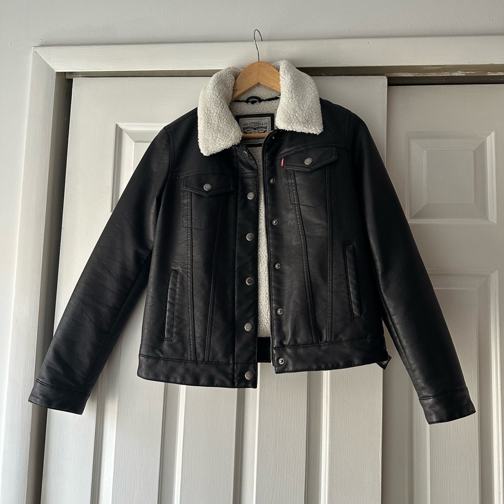 Levi’s faux leather Sherpa lined jacket